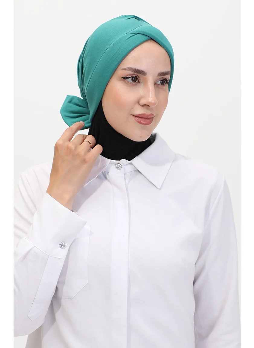 Sefa Merve Combed Cotton Outer Bonnet 1248-20 Mint Green