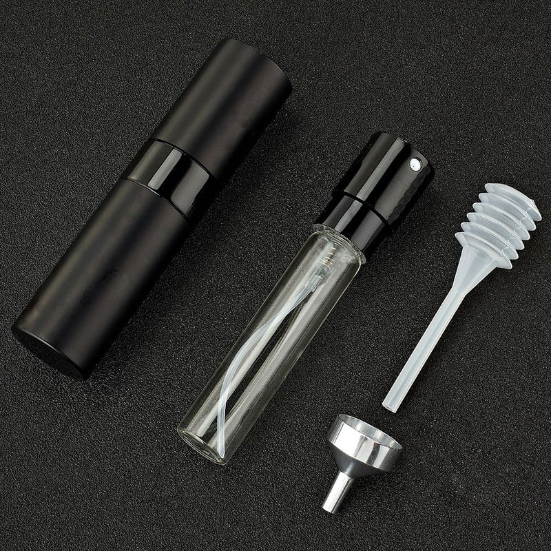 LISAPACK 8ML Atomizer Perfume Spray Bottle for Travel, Empty Refillable Cologne Dispenser, Portable Sprayer (Matte Black) - Image 2