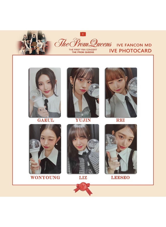 NIBEMINENT 6 Pcs Kpop IVE The Prom Queens FM FANCLUB Lomo Cards Card For Fans Collection Gifts - Image 1