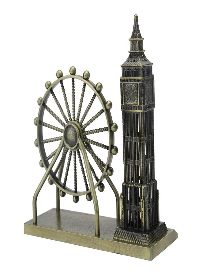 Ximdeco® Metallic London Eye and Big Ben Monument Miniature Showpiece with Metal Base | Decorative Home Office Desk Ornament | Unique Collectible Souvenir (19 cm Height) - Image 5