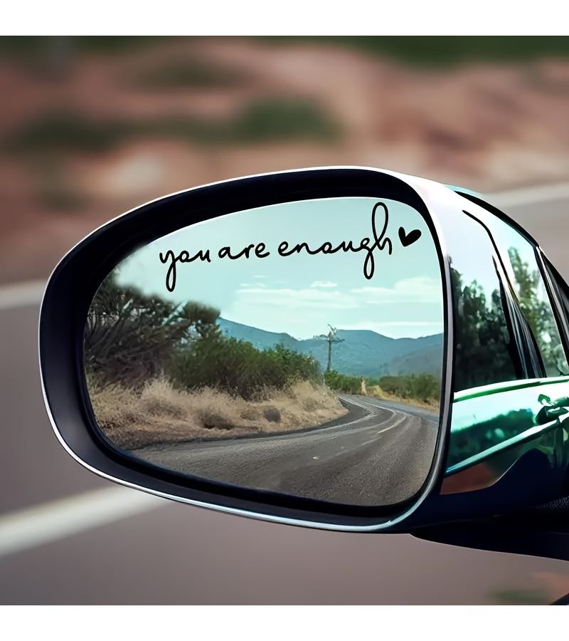 Black Inspirational Car Mirror Decal Pvc Self Adhesive For Women Vehicles Motorcycles - Image 5