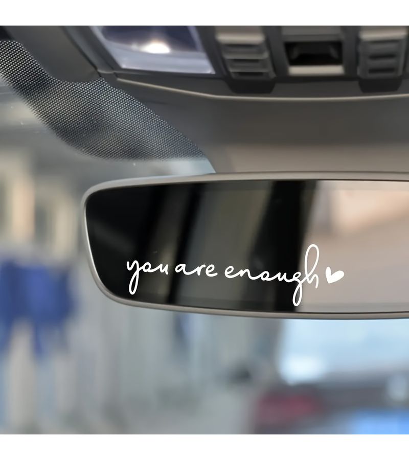 Black Inspirational Car Mirror Decal Pvc Self Adhesive For Women Vehicles Motorcycles - Image 3