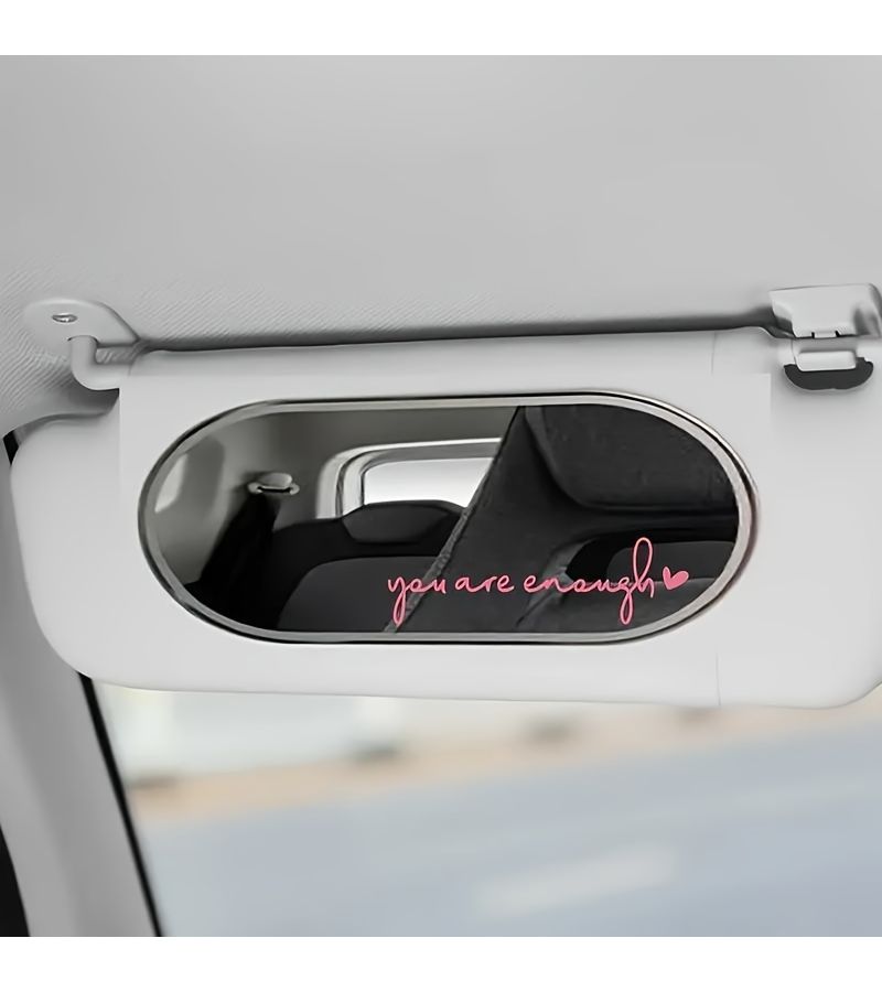 Black Inspirational Car Mirror Decal Pvc Self Adhesive For Women Vehicles Motorcycles - Image 4