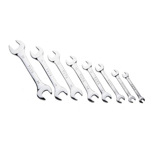 AGRICO TATA Double Sided Open End Wrench Spanner Set 6 To 20 mm (Silver) - Image 1