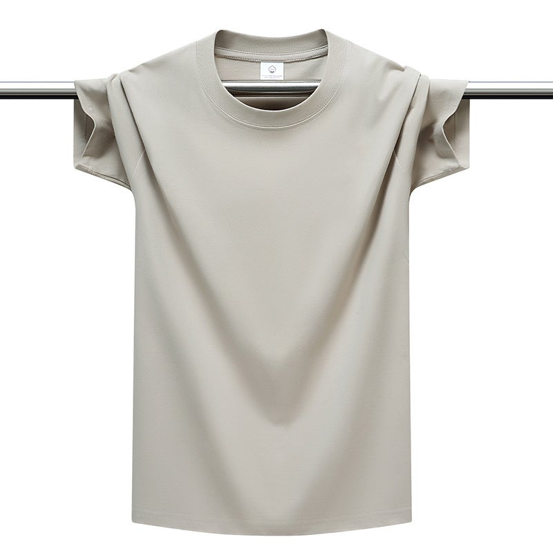 Heavy Cotton Short-Sleeved T-Shirt Men'S And Women'S Basic All-Match Loose Base T-Shirt Class Clothes Printing Advertising T-Shirt T-Shirt - Image 1