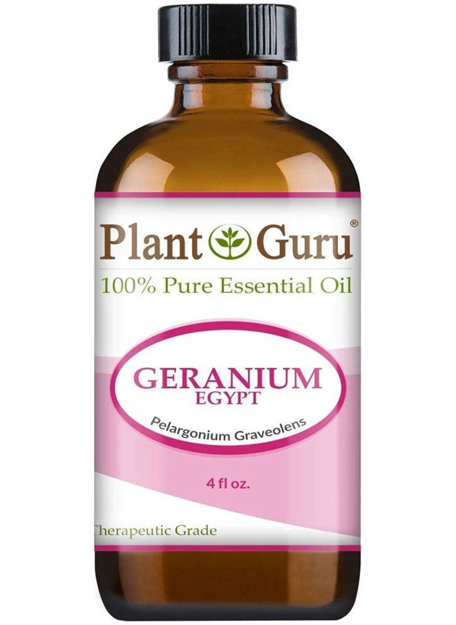 Plant Guru Geranium Egypt Essential Oil 4 oz 100% Pure Undiluted Therapeutic Grade  - Image 2