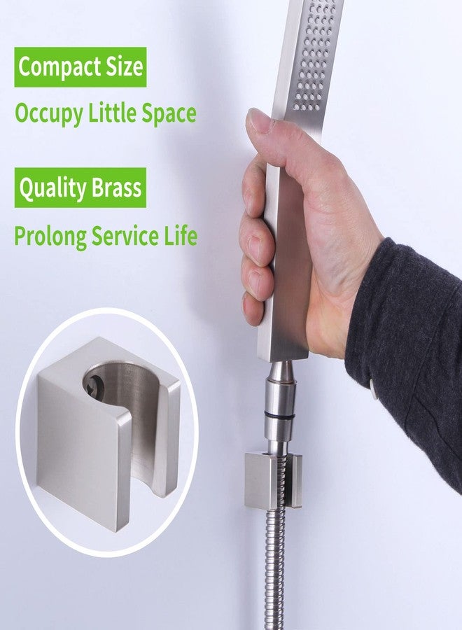 Angle Simple Handheld Shower Head Holder, Angle Simple Brass Shower Handle Holder, Bidet Sprayer Holder, Shower Head Bracket, Hand Held Shower Wand Holder, Shower Arm Holder Wall Mount, Brushed Nickel - Image 4