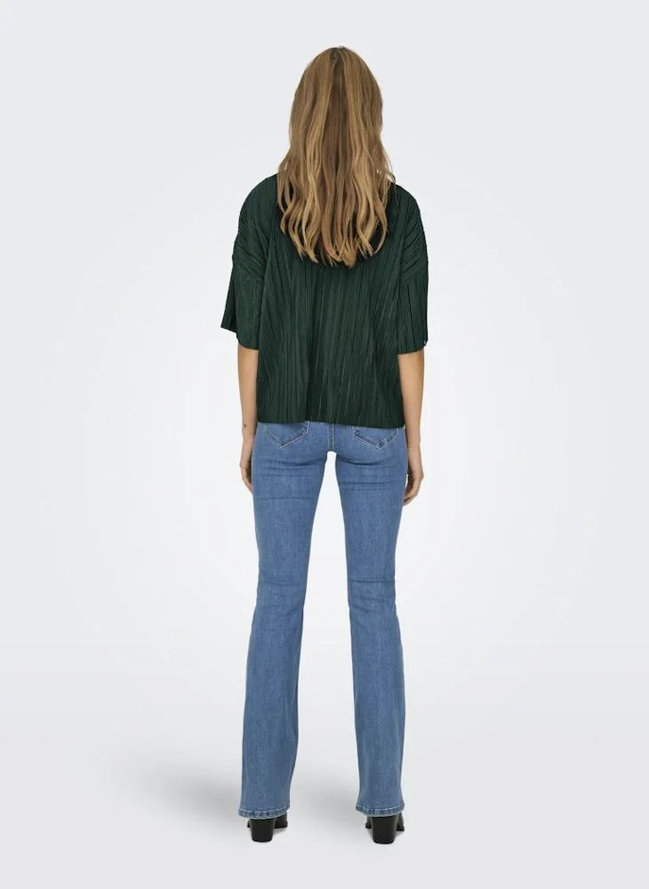 اونلي Short sleeve PLISSE Top
