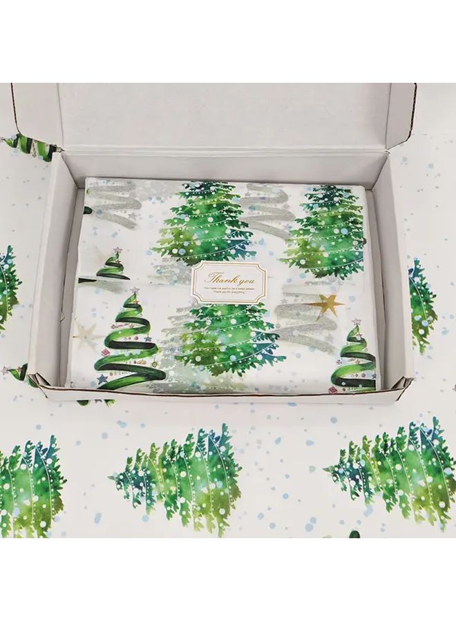 25 Sheets Christmas Tree With Lights Gift Wrapping Paper For Wedding Christmas Birthday Bouquet Packaging - Image 3