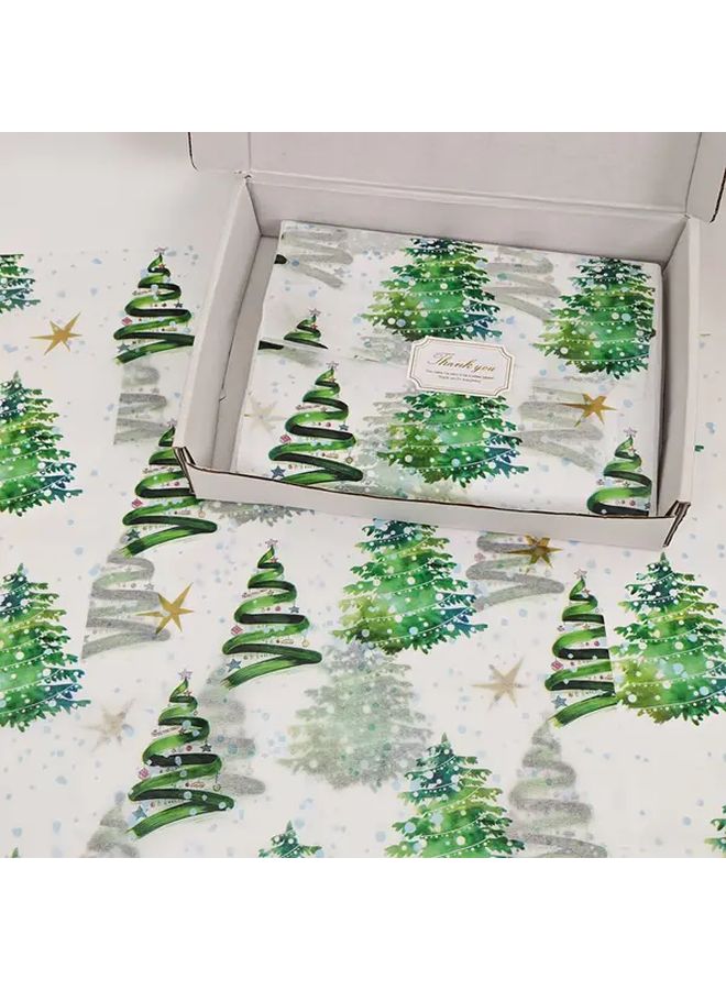 25 Sheets Christmas Tree With Lights Gift Wrapping Paper For Wedding Christmas Birthday Bouquet Packaging - Image 2
