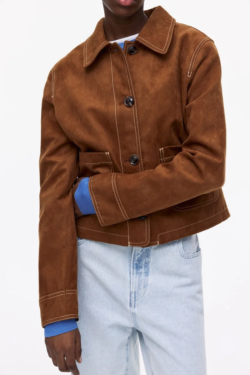 اتش اند ام جاكيت بتصميم قصير