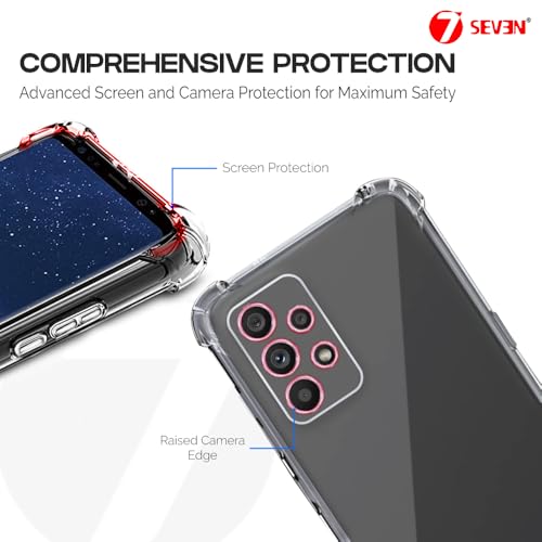 7-Seven 7SEVEN® Back Cover for Samsung Galaxy A53 5G Transparent Mobile Back Case Shock Proof Design Camera Edges Protection Crystal Clear Phone Case Silicon Soft TPU and Flexible Bumper Phone Cover - Image 3