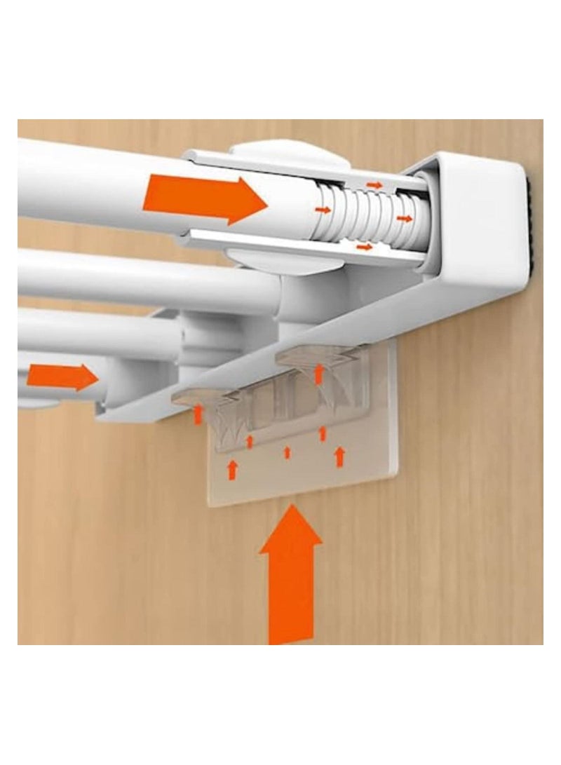 Y&D Punch Free Shelf Support Peg, 12 Pcs No Drill Pegs, Clear Self Adhesive Shelves Clips for Kitchen Cabinet Book Shelves, Strong Partition Pin Closet Layer-Load Bearing 10 Pound  - Image 3