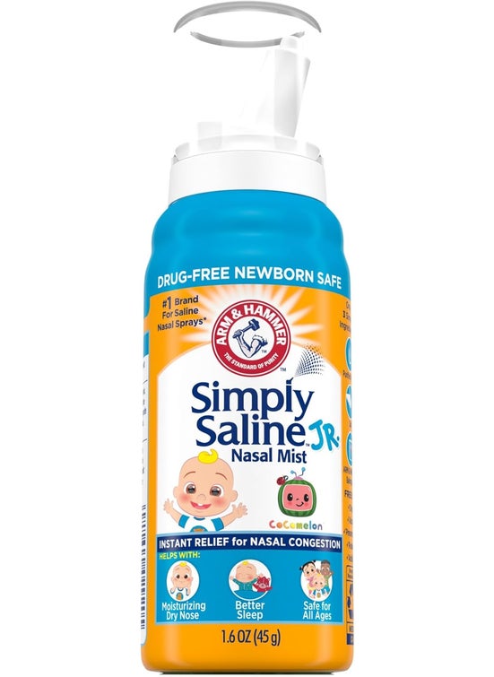 Arm & Hammer Arm & Hammer Simply Saline Jr. Nasal Mist 1.6oz, CoComelon, Drug-Free Newborn Safe, 1-Count 