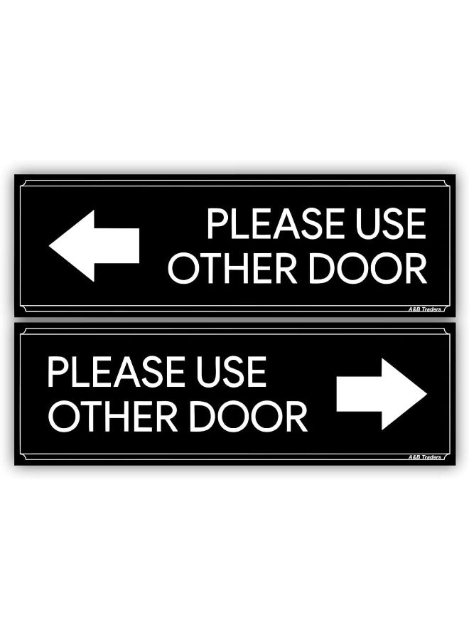 BPA® Please Use Other Door Sticker Vinyl Decal Stickers office sign 2 pack Set - Self Adhesive Business Signs, door sign Peel & Stick exit sign for Offices, Stores, Businesses and Shops. - Image 1