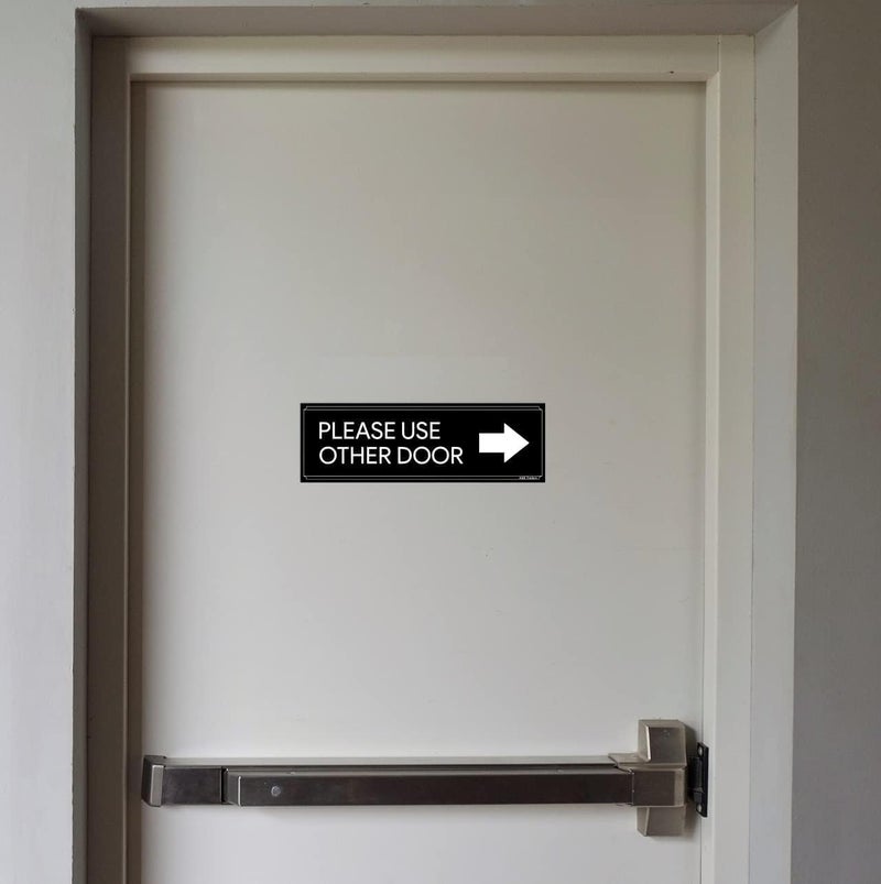 BPA® Please Use Other Door Sticker Vinyl Decal Stickers office sign 2 pack Set - Self Adhesive Business Signs, door sign Peel & Stick exit sign for Offices, Stores, Businesses and Shops. - Image 3
