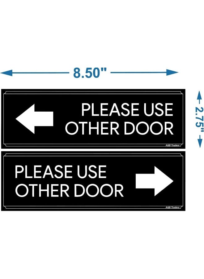 BPA® Please Use Other Door Sticker Vinyl Decal Stickers office sign 2 pack Set - Self Adhesive Business Signs, door sign Peel & Stick exit sign for Offices, Stores, Businesses and Shops. - Image 2