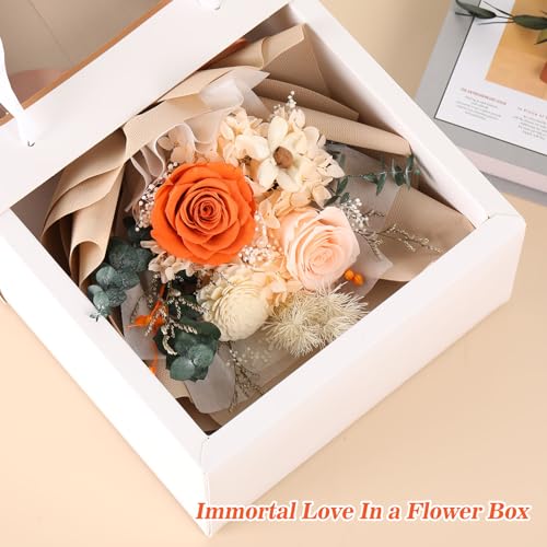 Jtoder Forever Flowers for Delivery, Preserved Flower Bouquets, Long Lasting Pink Roses, Gifts Bouquet for Mother Wife Girlfriend on Festivals Birthday Anniversary - Image 5