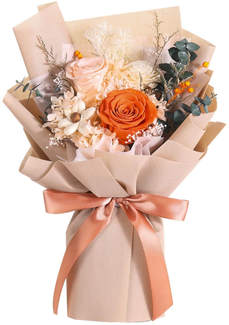 Jtoder Forever Flowers for Delivery, Preserved Flower Bouquets, Long Lasting Pink Roses, Gifts Bouquet for Mother Wife Girlfriend on Festivals Birthday Anniversary - Image 1