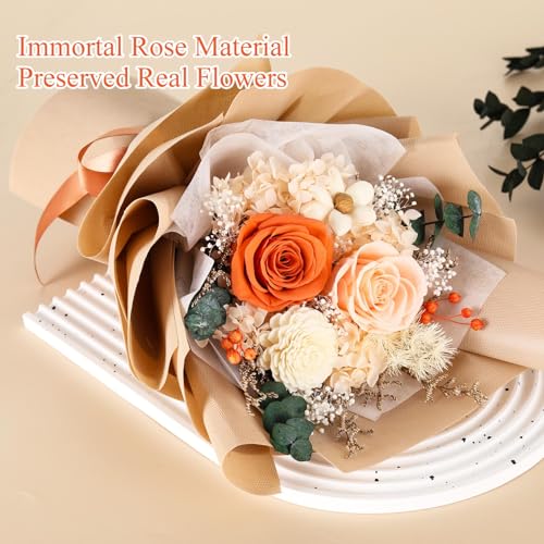 Jtoder Forever Flowers for Delivery, Preserved Flower Bouquets, Long Lasting Pink Roses, Gifts Bouquet for Mother Wife Girlfriend on Festivals Birthday Anniversary - Image 2