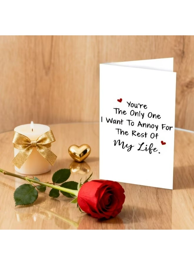 Kandid Cute Valentine's Card 1pc "Only One I Want to Annoy" (Minimalist) - Image 3