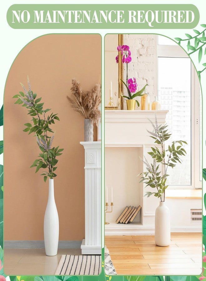 Giegxin 41in Spring Artificial Blooming Japanese Lacquer Tree Branches 3 Pcs Fake Spring Blooming Lacquer Tree Long Stem Bush for Vase Floral Arrangement Wedding Party Home Decoration - Image 3