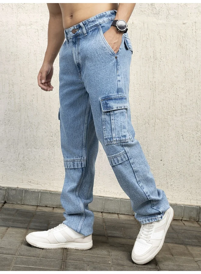 Hubberholme Men Indigo Jeans - Straight Fit for Sleek and Comfortable Wear