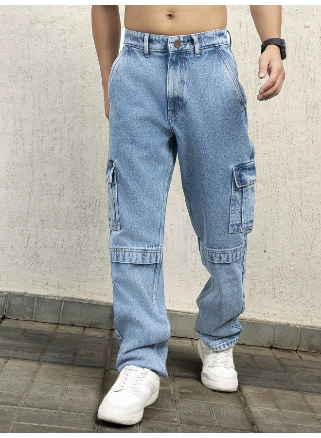 Hubberholme Men Indigo Jeans - Straight Fit for Sleek and Comfortable Wear