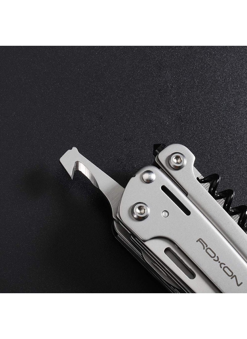 Roxon ROXON S801S STORM 19 in 1 multitool pliers EDC for Camping, Outdoor with Lockable Saw Blade with Nylon Case (S801S)  - Image 4
