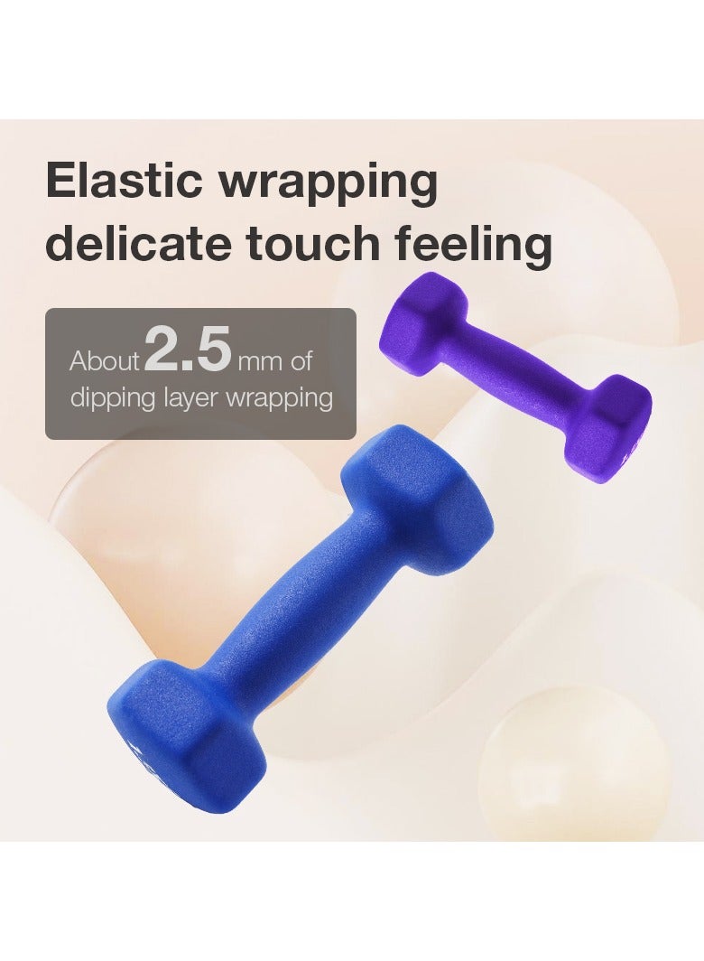 Agnite ER083 Neoprene Dumbbells  2Kg 1 piece, Solid Cast Iron Hand Weights With Non-Slip Grip, Hexagonal Design For Home Workouts, Strength Training & Fitness, Red Color. - Image 5