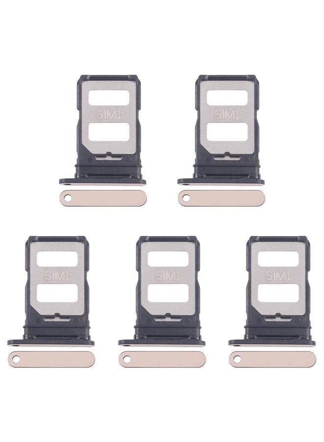 erorex For Infinix Zero 30 5G 5pcs SIM Card Tray + SIM Card Tray (Gold) - Image 1