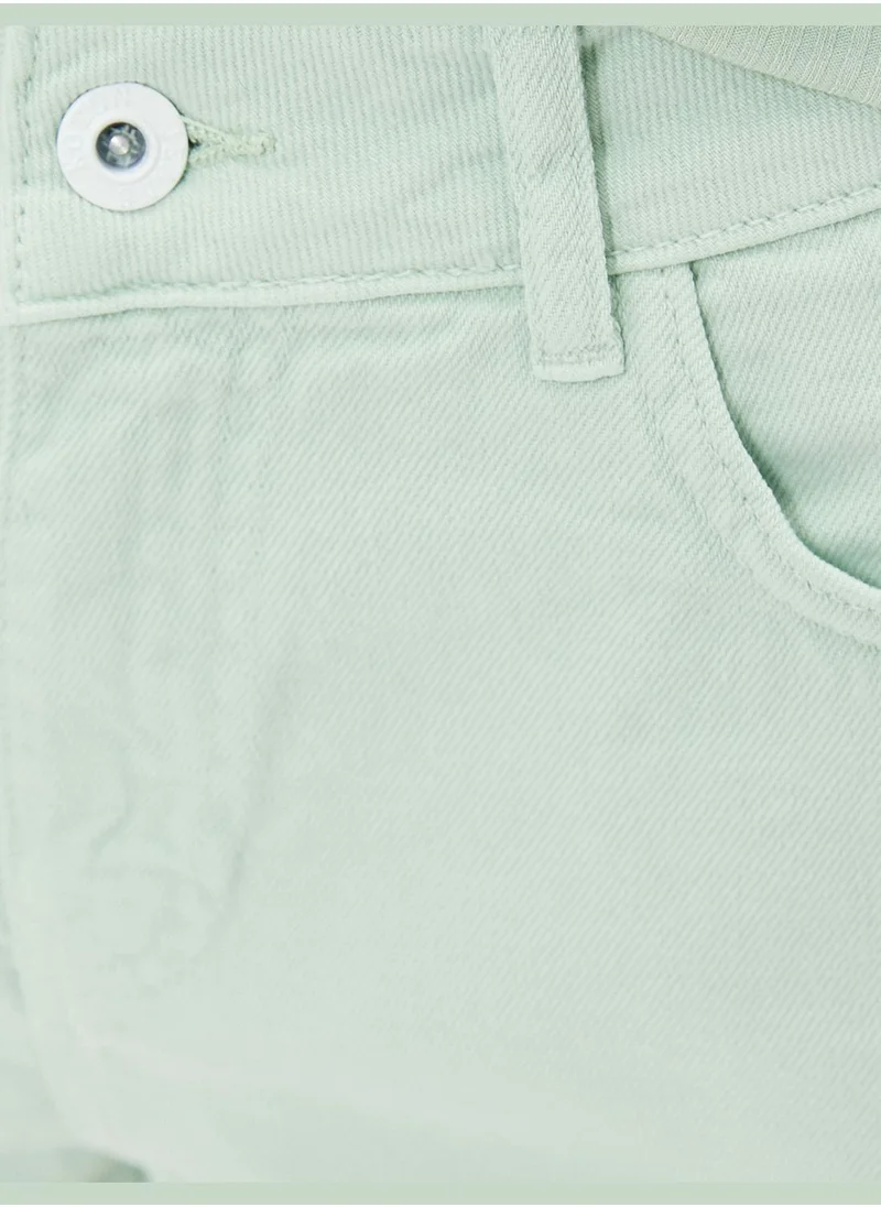 كوتون Pocket Detail Mini Jean Shorts