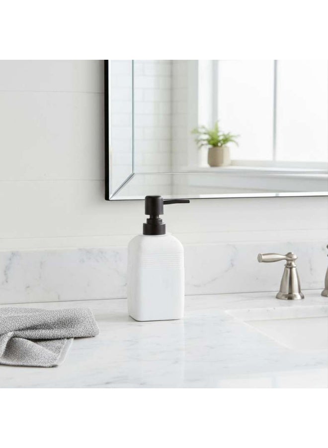 Pan Home Bia Soap Dispenser 8x8x18cm - White - 221HEL9900648 - Image 1