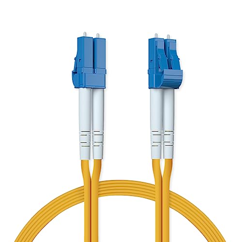 ipolex LC to LC Fiber Patch Cable Single Mode Duplex - 5m(16ft) - OS2 Fiber Optic Cable Cord Jumper- LSZH 9/125μm, 10Gb/Gigabit, SMF, Yellow - Image 1