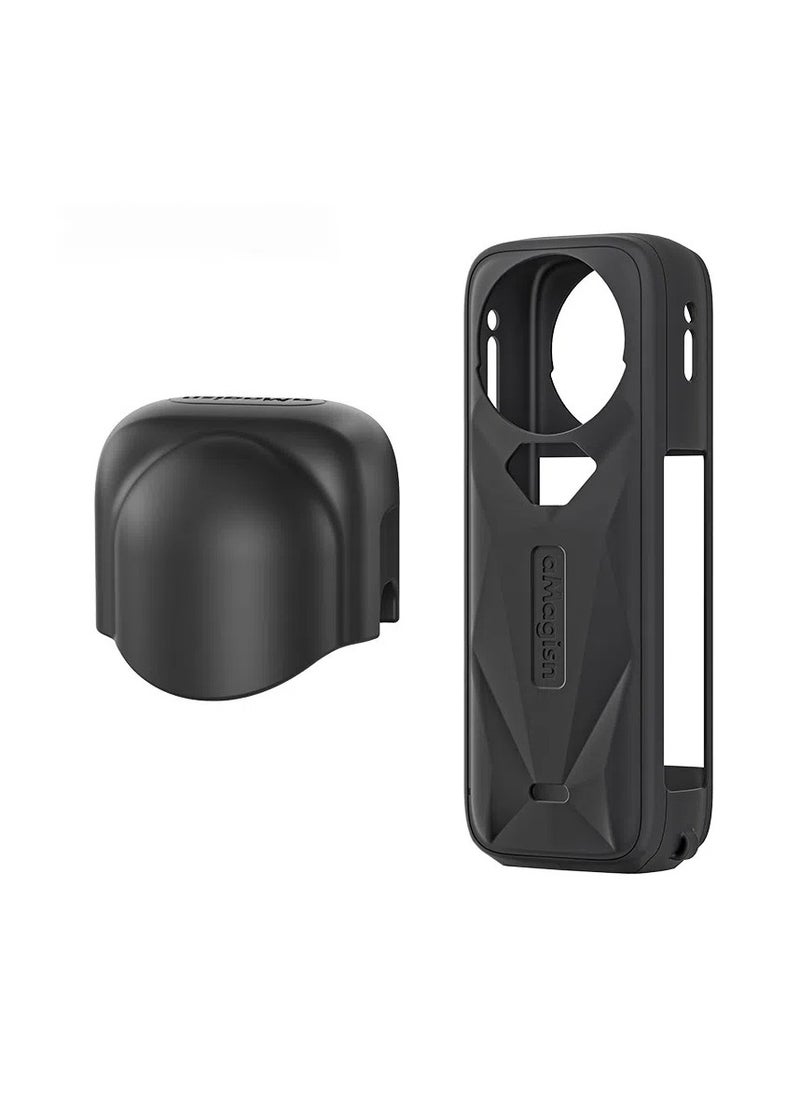 General - Customised for Insta360 X5! Silicone Case + Lens Cap Combo, All Round Drop & Scratch Resistant Sports Camera Accessory - Image 1
