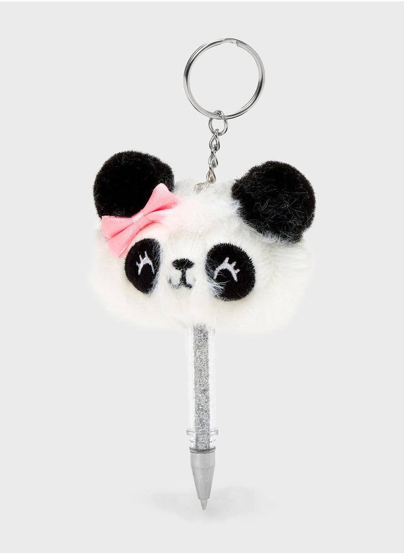 Claires White Panda Keychain 