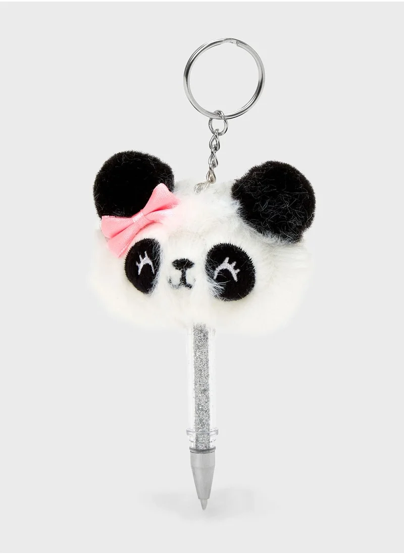 Claires White Panda Keychain