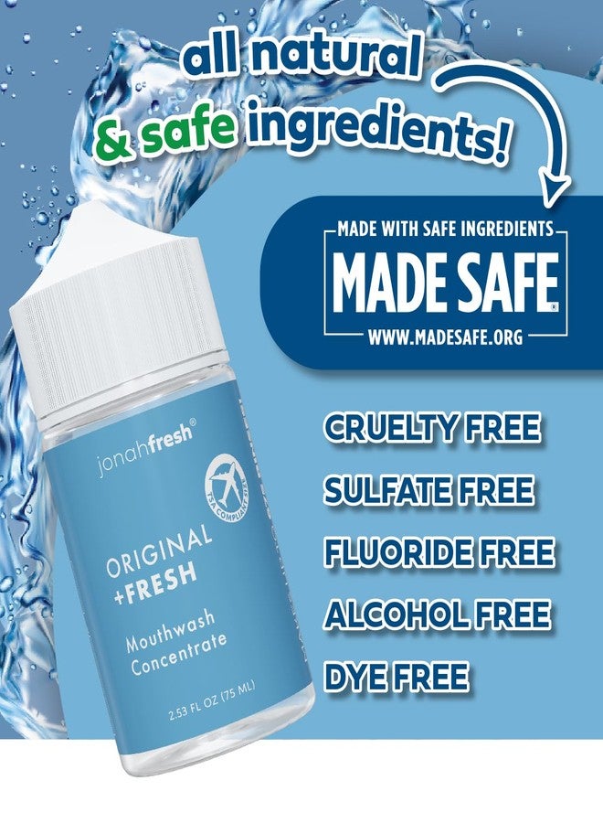 jonahfresh غسول فم مركز طبيعي بالكامل من جوناه فريش | خالٍ من كبريتات لوريل الصوديوم | خالٍ من البولي إيثيلين جلايكول | معتمد كمنتج آمن (مركز أصلي، عبوة واحدة (إجمالي 2.53 أونصة سائلة، تكفي لتحضير 224 أونصة سائلة) - Image 2