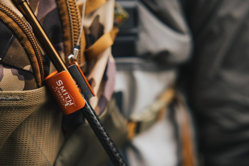 Smith Creek Rod Clip, Wearable Fishing Rod Holder, Burnt Orange - Image 2
