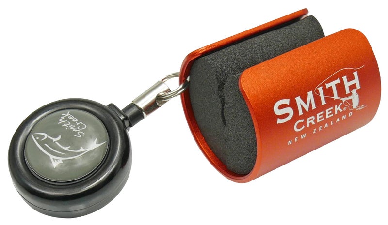 Smith Creek Rod Clip, Wearable Fishing Rod Holder, Burnt Orange - Image 1