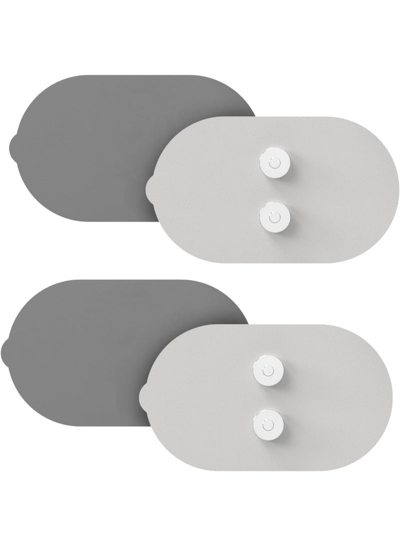 SOLARAE Set of 4 TENS Electrode Pads, TENS EMS Device Replacement Pads 4.7 x 8.1 cm, Compatible with Luvan Wireless Device, Reusable Electrodes for Muscle Stimulator - Image 1