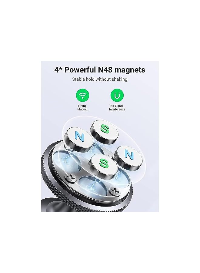 Green Tiger Car Phone Holder Magnetic Dashboard Mobile Mount 2 Metal Plates Compatible with iPhone 13 Pro/13 Pro Max/13/13 mini/iPhone 12/11/XR,Samsung S10/S9/S8/A70,Huawei P30/P20,Google Pixel 3a,OnePlus - Image 2