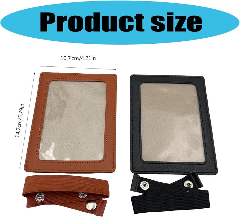 Car Photo Holder Leather Magnetic Frame Clip for Sunvisor Displaying Family or Picture Enhancing Interior Styles - Image 4