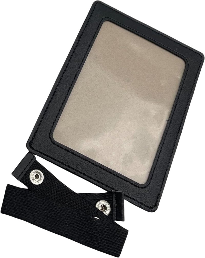 Car Photo Holder Leather Magnetic Frame Clip for Sunvisor Displaying Family or Picture Enhancing Interior Styles - Image 1