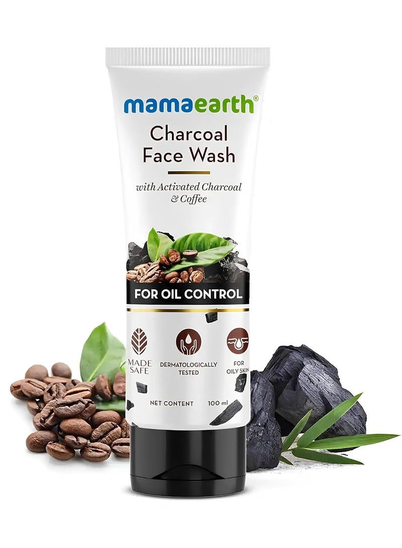 Mamaearth Charcoal Face Wash with Coffee Extracts for Deep Cleansing and Exfoliating - Image 1