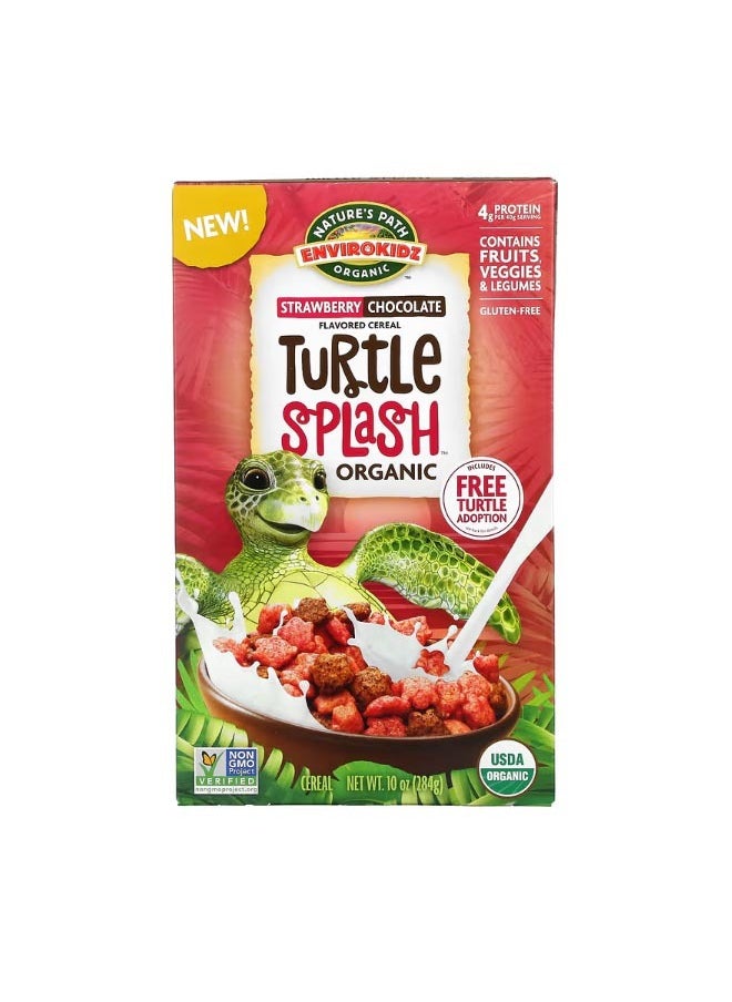 Nature's path Organic Turtle Splash Cereal Strawberry Chocolate 10 oz 284 g  - Image 1