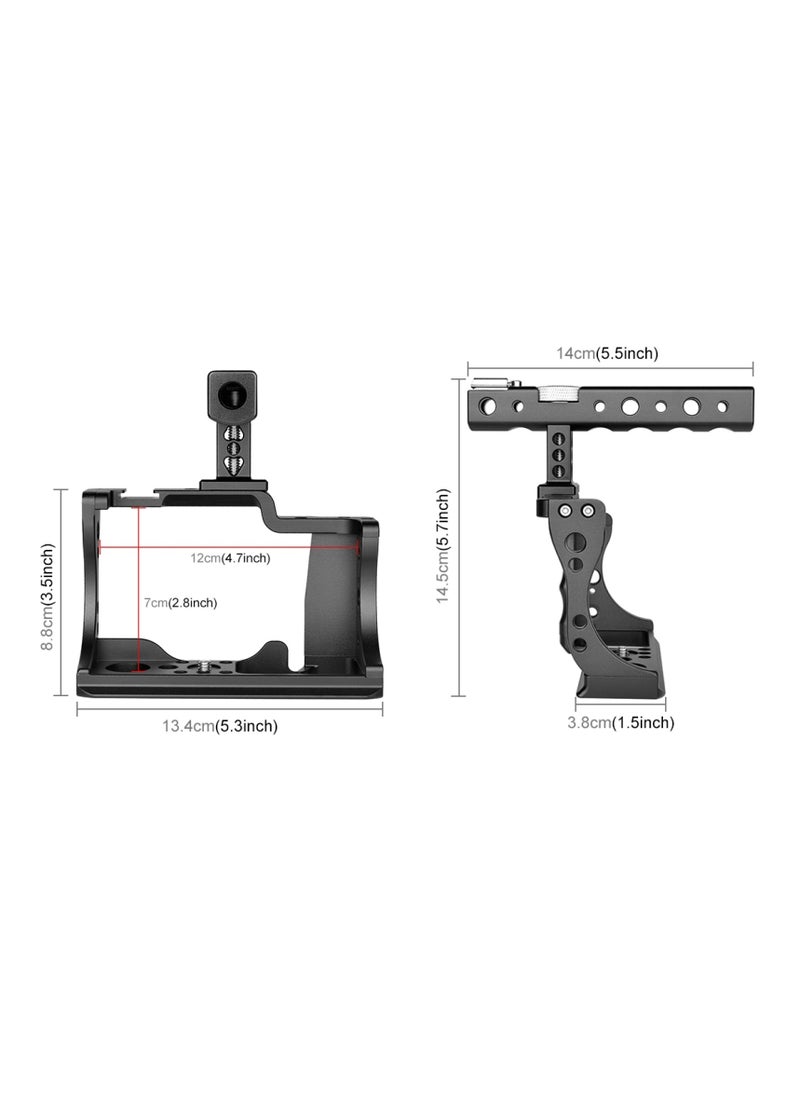 PULUZ PULUZ Video Camera Cage Stabilizer with Handle for Canon EOS M50  - Image 3