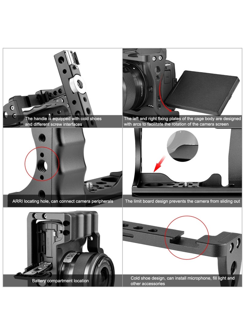PULUZ PULUZ Video Camera Cage Stabilizer with Handle for Canon EOS M50  - Image 4