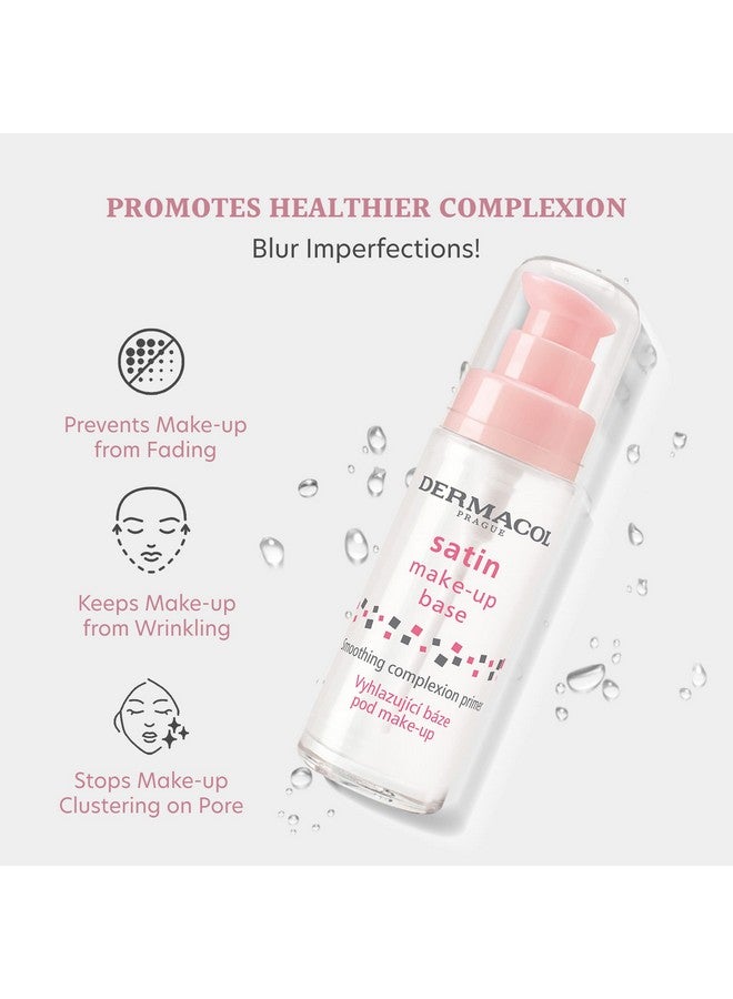 ديرماكول - قاعدة مكياج ساتان، برايمر للوجه غير لامع للتجاعيد والمسام، برايمر مكياج شفاف للبشرة الدهنية والجافة والمختلطة، برايمر سهل الدمج لملء المسام، خالٍ من المواد الحافظة، 30 مل - Image 3