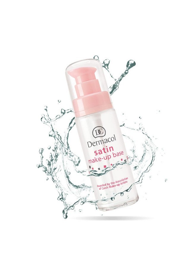 ديرماكول - قاعدة مكياج ساتان، برايمر للوجه غير لامع للتجاعيد والمسام، برايمر مكياج شفاف للبشرة الدهنية والجافة والمختلطة، برايمر سهل الدمج لملء المسام، خالٍ من المواد الحافظة، 30 مل - Image 1